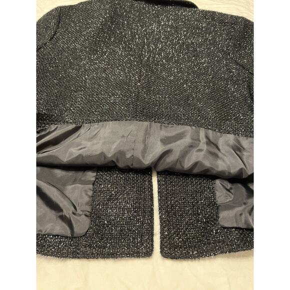 Old Navy Black Sparkly Dressy Cropped Jacket Women's Large - Picture 8 of 10